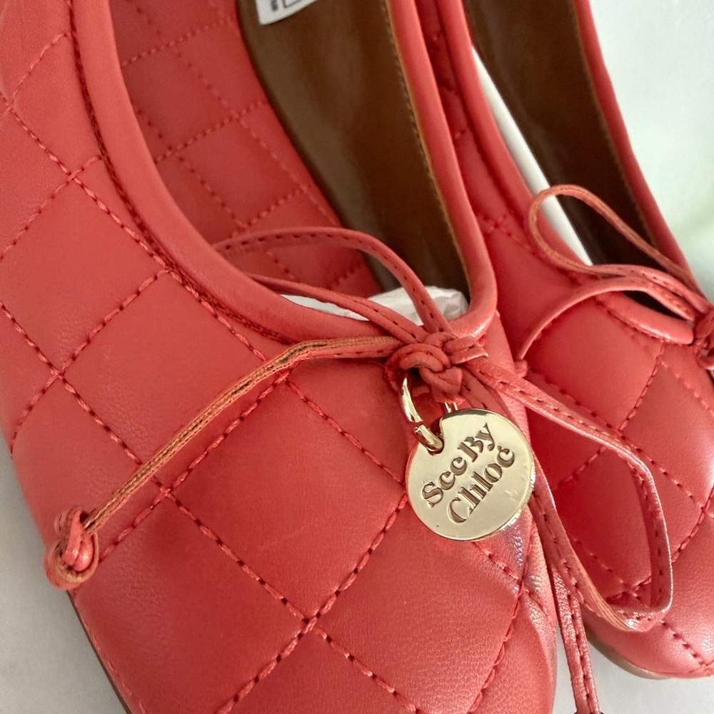 See By Chloé Jodie Quilted Bow Ballerina Flats - Picture 5 of 6
